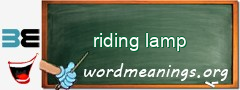 WordMeaning blackboard for riding lamp